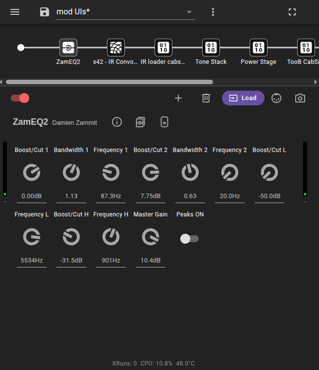 ZAM Eq2 PiPedal UI